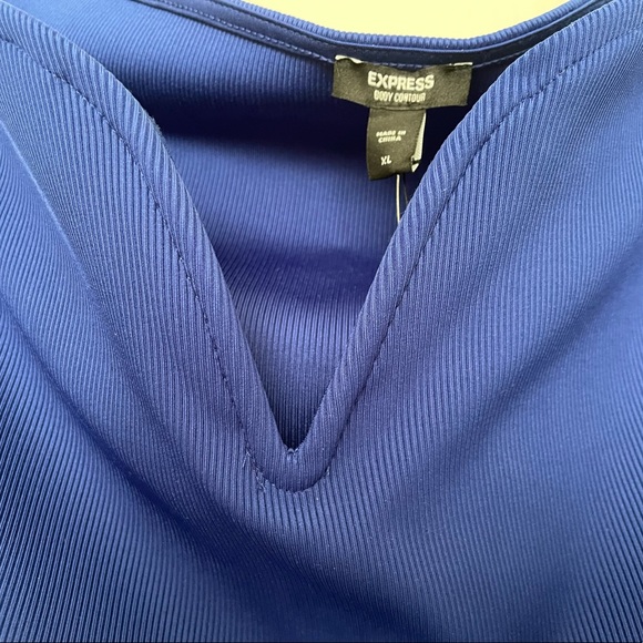 NWT Express Body Contour Ribbed Off The Shoulder Thong Bodysuit XL - Picture 10 of 12